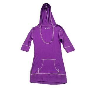 Victorias Secret VTG Tee Shop Women’s Y2K Short Sleeve Scoop Neck Hooded Tee Sm